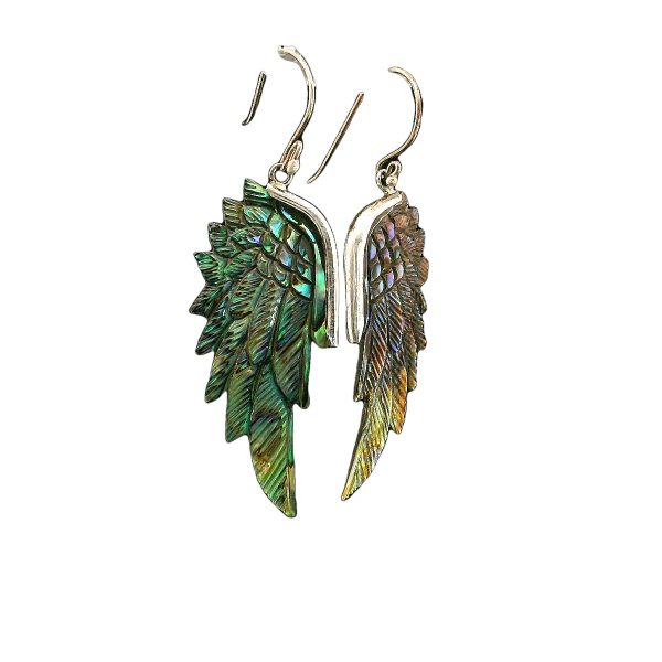 Carved Abalone Shell Wings - Image 4