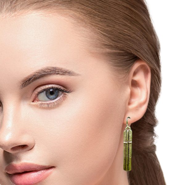Pewter Cross Earrings - Small - Image 2