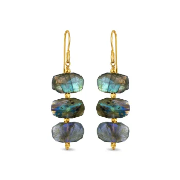 Triple Drop Labradorite Dangles