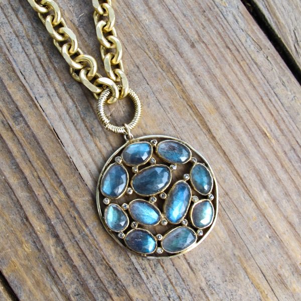 Rose Cut Labradorite Necklace