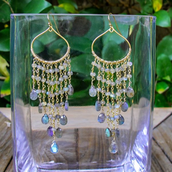 Labradorite Chandelier Earrings