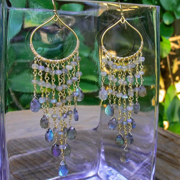 Labradorite Chandelier Earrings - Image 3