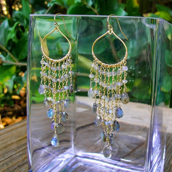 Labradorite Chandelier Earrings - Image 2