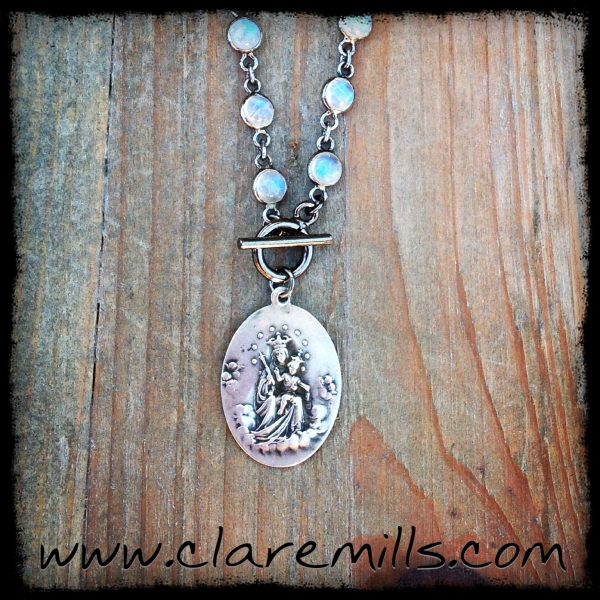 Our Lady of Mt. Carmel and Sacred Heart Necklace - Image 2