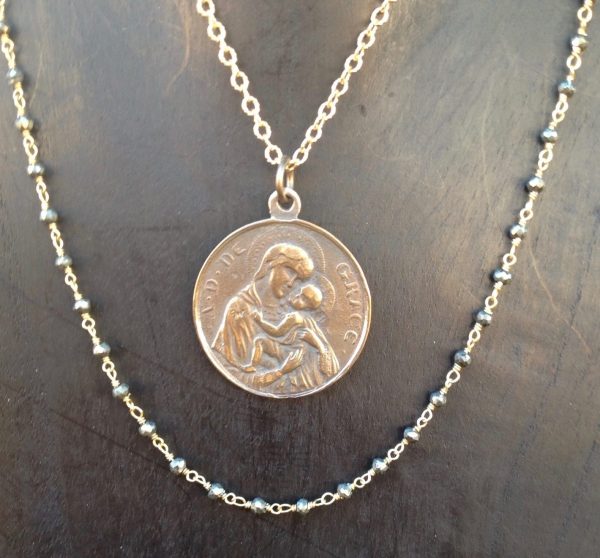 † St. Joan of Arc † and † Our Lady of Grace † Necklace - Image 3