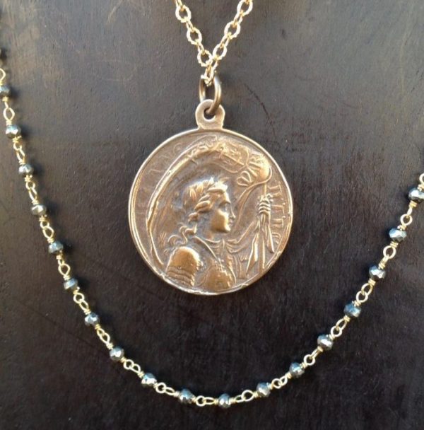 † St. Joan of Arc † and † Our Lady of Grace † Necklace - Image 2