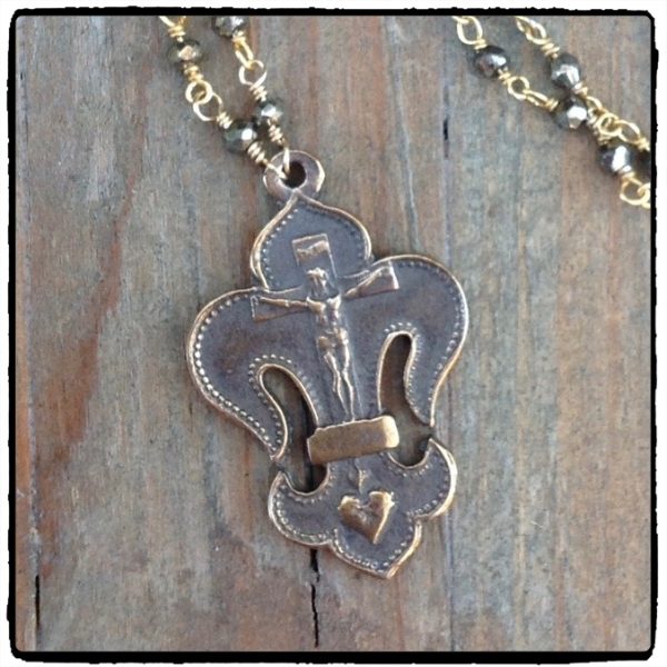 Fleur de Lis on Pyrite
