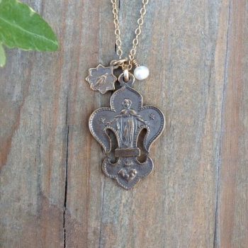Fleur de Lis on Delicate Gold Chain