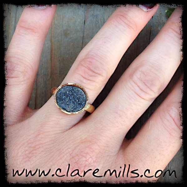 Navy Blue Druzy Ring (Copy) - Image 3