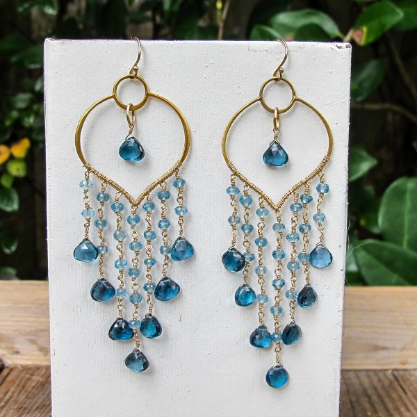 London Blue Topaz Chandelier Earrings