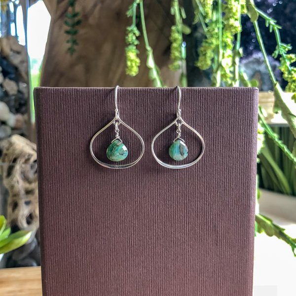 Small Teardrop Gemstone Earrings