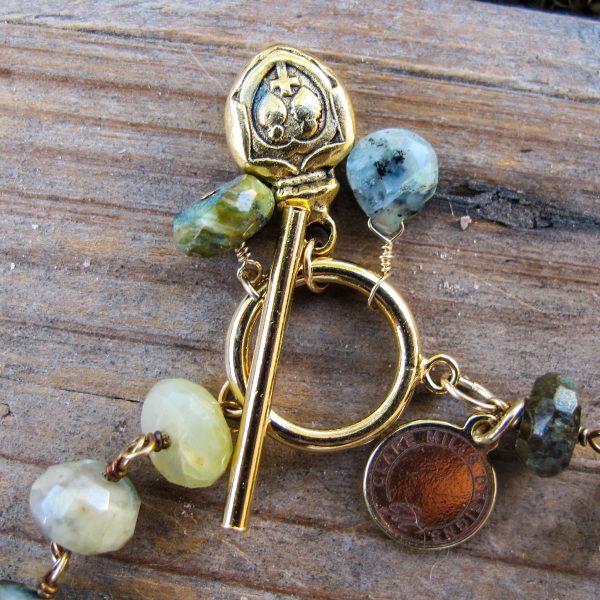 Cross Bracelet on Peruvian Opal - Image 4