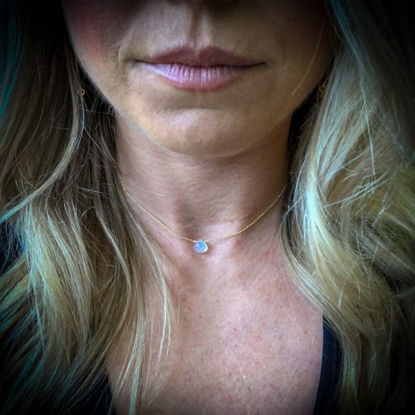 Smooth AAA Moonstone Teardrop Necklace - Image 6