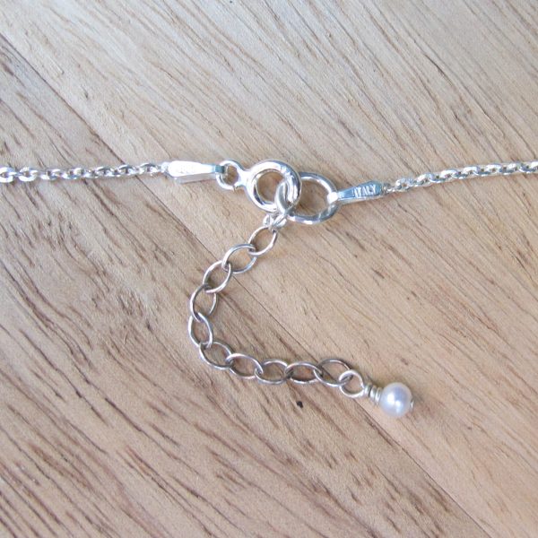 Antique Four Way Cross Blue Enamel Protection Medal on Sterling Silver Chain - Image 6