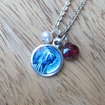 Mother Mary Antique Religious Necklace
