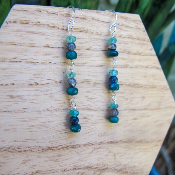 Emerald & Labradorite Dangle Earrings
