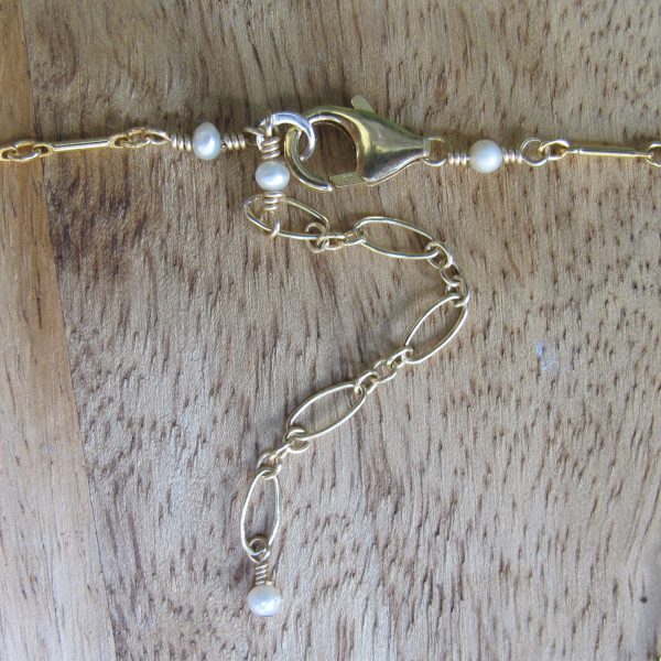 Sticks & Stones Blue Sapphire, Moonstone & Pearl Artisan Necklace - Image 9