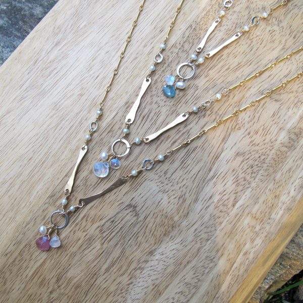 Sticks & Stones Moonstone & Pearl Artisan Necklace - Image 3