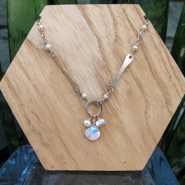 Sticks & Stones Moonstone & Pearl Artisan Necklace