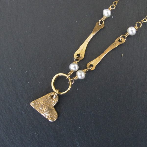 Sticks & Stones Bronze Heart Necklace - Image 4