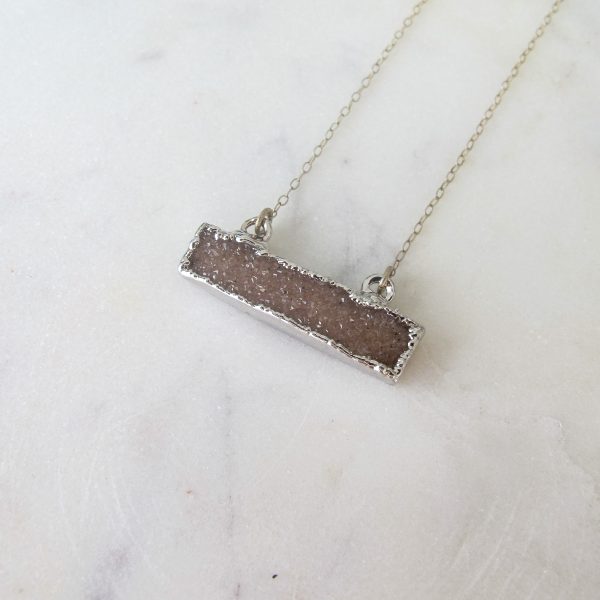 Druzy Bar Necklace - Image 3