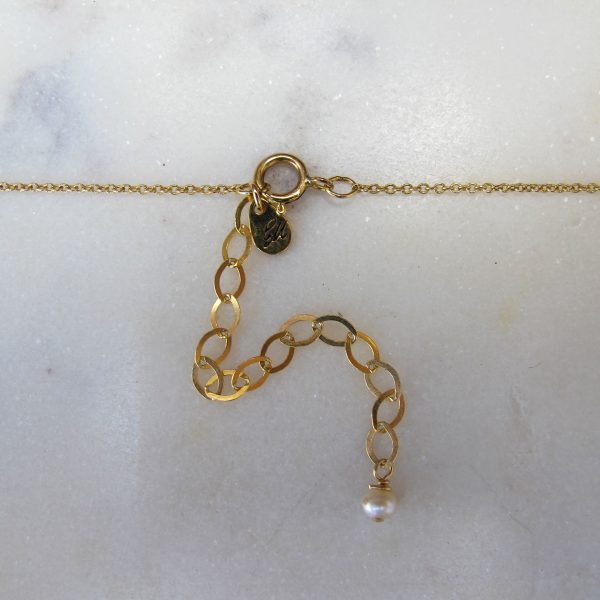 Scalloped Miraculous Mary Antique Necklace with Pearl & Garnet - Image 2