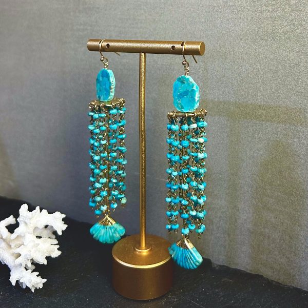 Turquoise Chandelier Earrings - Image 6