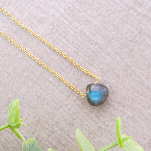 AAA Luna Labradorite Teardrop Necklace - Image 3
