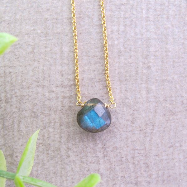 AAA Luna Labradorite Teardrop Necklace - Image 2
