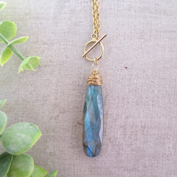 Layla Labradorite Teardrop on Gold Filled Chain - Image 5