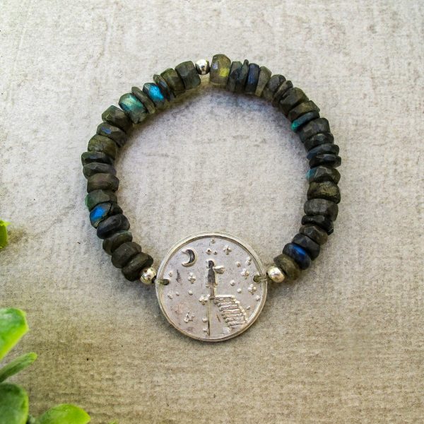 Sterling Silver Little Prince on Labradorite Stone Bestseller!