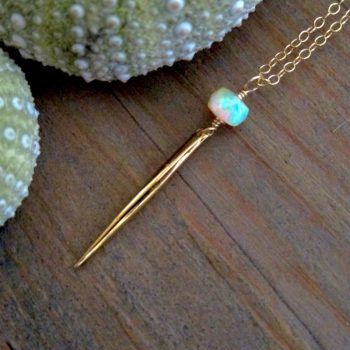 Stella Spike Ethiopian Opal Necklace