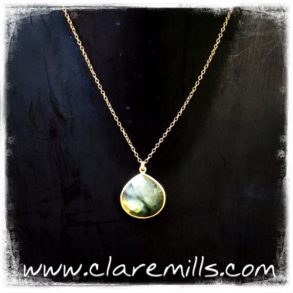 Labradorite Teardrop Necklace