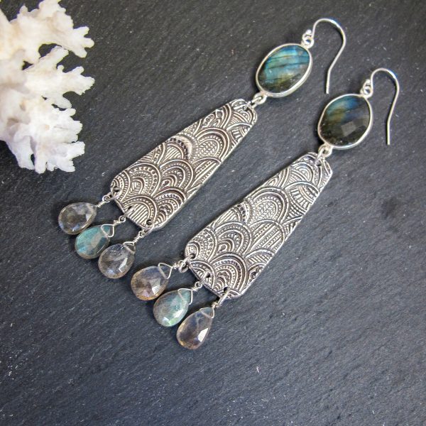 Labradorite & Sterling Silver Earrings - Image 9