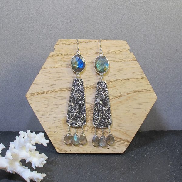 Labradorite & Sterling Silver Earrings - Image 8