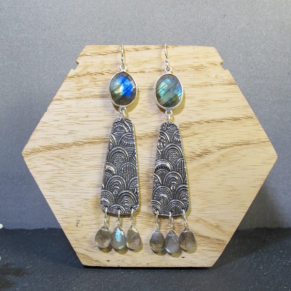 Labradorite & Sterling Silver Earrings