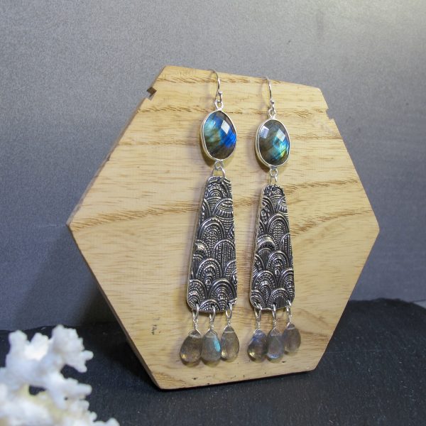Labradorite & Sterling Silver Earrings - Image 7