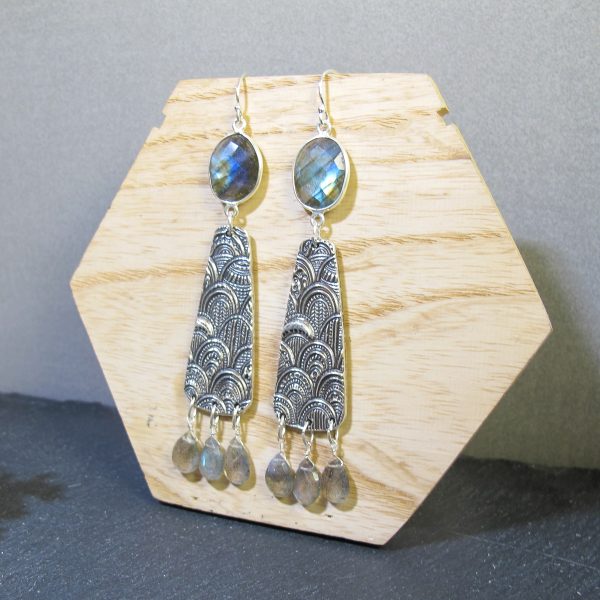 Labradorite & Sterling Silver Earrings - Image 6
