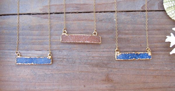 Druzy Bar Necklace - Image 2