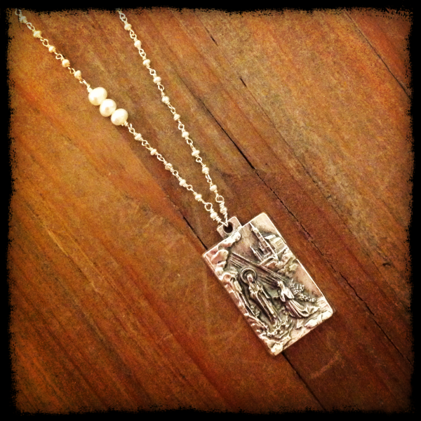 Apparitions in Lourdes France Necklace