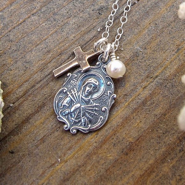 Greek Orthodox Our Lady of Sorrows Necklace - Image 2