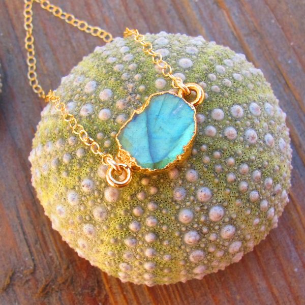 Luna Labradorite Slice Necklace - Image 2