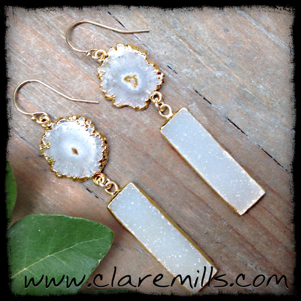Stalactite & Druzy Dangle Earrings
