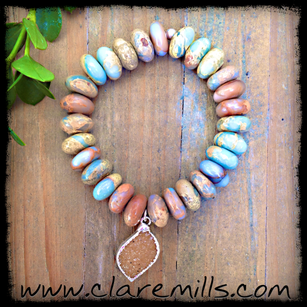 Ocean Jasper & Druzy Bracelet