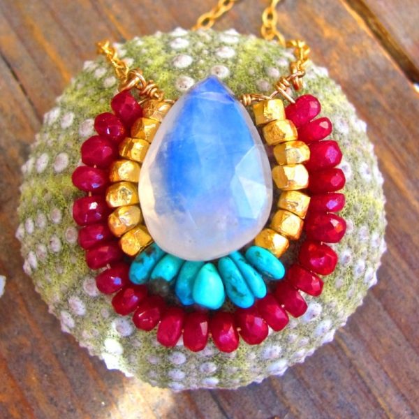 Moonstone, Ruby, & Turquoise Delight - Image 3