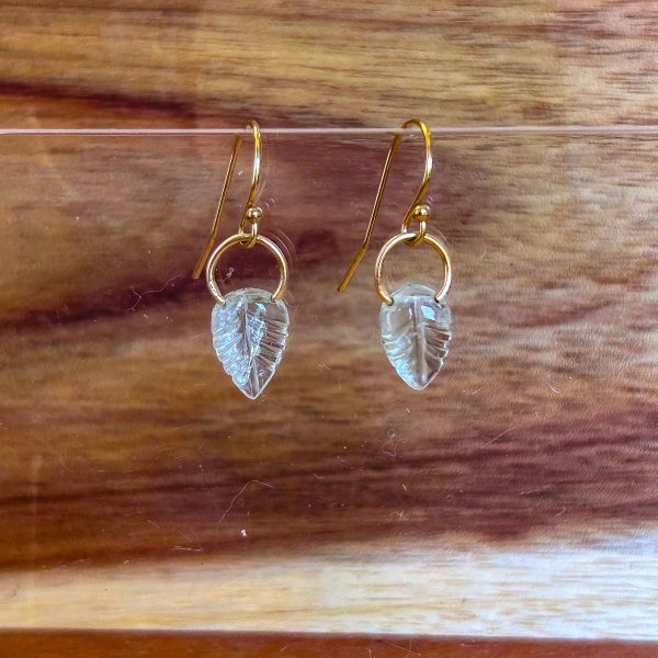 Hand Carved Aquamarine Earrings - Image 2