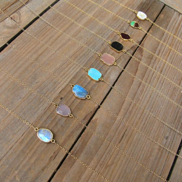 Gemstone Slice Necklace