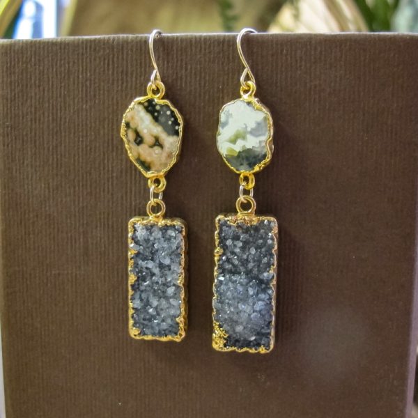 Jasper & Druzy Earrings