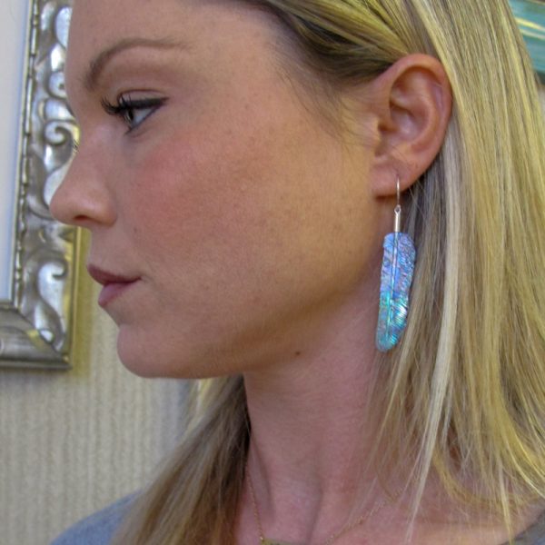Abalone Feather Earrings - Image 6