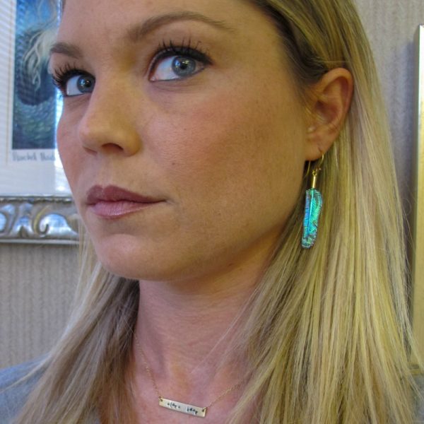 Abalone Feather Earrings - Image 7